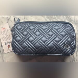 NWT Lug Coupe XL RFID Metallic Indigo Blue convertible crossbody belt bag